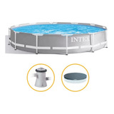 Piscina Estrutural 6.503 L Prism Filtro Capa Redondo Intex