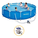 Piscina Estrutural 6473 Litros Com Bomba E Filtro Bestway