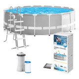 Piscina Estrutural Intex 8592 Litros C/ Kit Escada Bomba