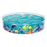 Piscina Estrutural Redondo Bestway 55030 Com Capacidade De 946 Litros De 183cm De Comprimento X 1.83m De Largura De 183cm De Diâmetro Multicolor Design Animais Marinhos