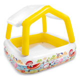 Piscina Infantil Inflável 295l C/ Cobertura Amarelo Intex