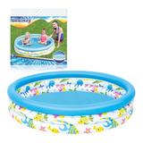 Piscina Inflável 140 Litros Cor Estampa Marinha