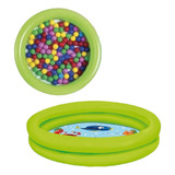 Piscina Inflavel 2 Aneis Fundo Estampado 28l + 50 Bolinhas