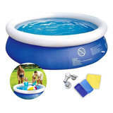 Piscina Inflável 2400 Litros C/ Kit Reparo 19304 Brizi Cor Azul