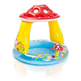 Piscina Inflável Bebês Infantil Cobertura Cogumelo - Intex