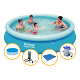 Piscina Inflável Bestway 3.700 Ls Filtro Capa Bomba Forro