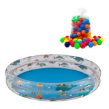 Piscina Inflavel Redonda 180 Litros Banheira +100 Bolinhas 