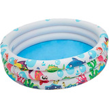 Piscina Inflável Redonda Criança Infantil 100 Litros 3 Aneis