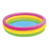 Piscina Inflável Redondo Intex 57412 131l Rosa E Amarela E V