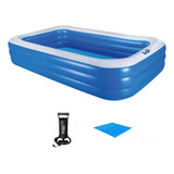 Piscina Inflável Retangular Azul 540 Litros