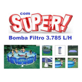 Piscina Intex 6503 L Filtro 3785 Lh 110v Capa Forro Kit Limp