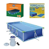 Piscina Premium 5000 Litros C/ Forro Capa Filtro Bomba Mor