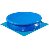 Piscina Redonda 2400 Litros Inflável + Forro E Capa Para Piscina 2400 Litros Splash Fun Mor