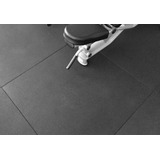 Piso Ecofit 1x1m 15mm Preto Crossfit Borracha 100 Metros