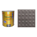 Piso Tátil 25x25cm Cinza Alerta Pvc Kit 20pçs+2 Cola 750g 
