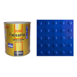 Piso Tátil Alerta 25x25cm Pvc Azul Kit 20pçs + 2 Cola 750g 