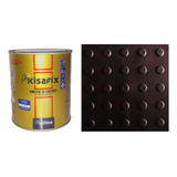 Piso Tátil Alerta 25x25cm Pvc Preto Kit 20pçs + 2 Cola 750g 
