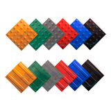 Piso Tátil Alerta E Direcional 25x25 Pvc Borracha Kit 10 Pç