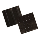 Piso Tátil Preto Alerta/direcional Pvc 100pç Pronta Entrega
