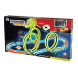 Pista De Carrinho Looping Triplo Neon Luzes Brilha No Escuro