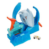 Pista De Percurso E Veículo Hot Wheels Robô Tubarão - Mattel