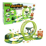 Pista Dinossauro C/ Looping 7 Dinossauros Autorama 119 Peças