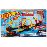 Pista Hot Wheels Action Multi Loop Race-off Mattel Hdr83 Cor Laranja, Vermelho , Amarelo