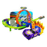 Pista Looping 360 Radical E Lançador Tipo Hotwheels Carrinho