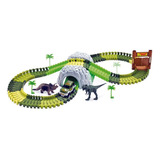 Pista Parque Dos Dinossauros 109 Peças Com Carrinho Dm Toys