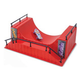 Pista Skate De Dedo Half Rampa Corrimão + 1 Finger Board