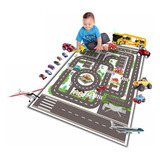 Pista Tapete De Lona P/ Brincar De Carrinho Hot Wheels Mt04