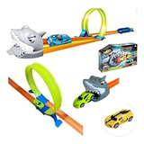 Pista Tubarão Looping Radical Tipo Hotwheels C/ Carrinho