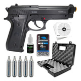 Pistola Airgun Pressão Pt92 Qgk Co2 Esfera Aço 4.5mm M92 B92