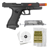 Pistola Airsoft A Gás Combat Master Gbb Blowback Com Recuo