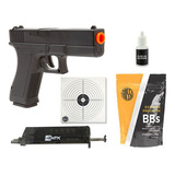 Pistola Airsoft Glock V307 + Loader + 1000 Bbs + Óleo + Alvo