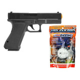 Pistola Airsoft Glock Vigor V307 Spring 6mm + 2000 Bolinhas