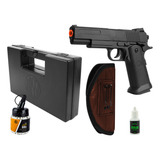 Pistola Airsoft Metal Spring 6mm + Kit Proteções + 1000 Bbs