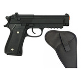 Pistola Airsoft Metal Spring Taurus Pt92 V22 + Coldre Cinto