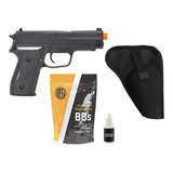 Pistola Airsoft P226 6mm Spring + 1000 Bbs + Coldre + Óleo
