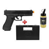 Pistola Airsoft Spring Kwc Glock G7+case Maleta+bbs Action-x