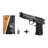 Pistola Airsoft Spring M92 Cano Metal 6mm + 4mil Bbs 0.20g