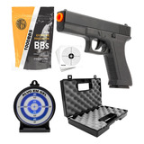 Pistola Arma De Airsoft Glock Gk-v307 + Maleta + Munição 6mm