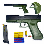 Pistola Arma De Brinquedo Com Dardos E Projeteis Aerogum