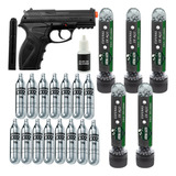 Pistola C11 Airgun 6mm 20 Co2 1000 Bbs 2 Óleo Maleta Coldre