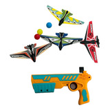 Pistola Lança Aviao + Bolinha Brinquedo
