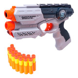 Pistola Lança Dardo Tipo Nerf X Arminha Brinquedo 14 Dardos