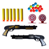 Pistola Lança Dardos Bolinhas Arminha Espingarda Brinquedo