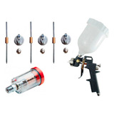 Pistola Pintura Gravidade 600ml Profissional + 3 Bicos