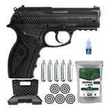 Pistola Pressão Co2 C11 Rossi 4,5mm Airgun Kit Completo 