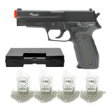 Pistola Pressão P226 Mola Slide Metal 4,5 + Kit - Cybergun